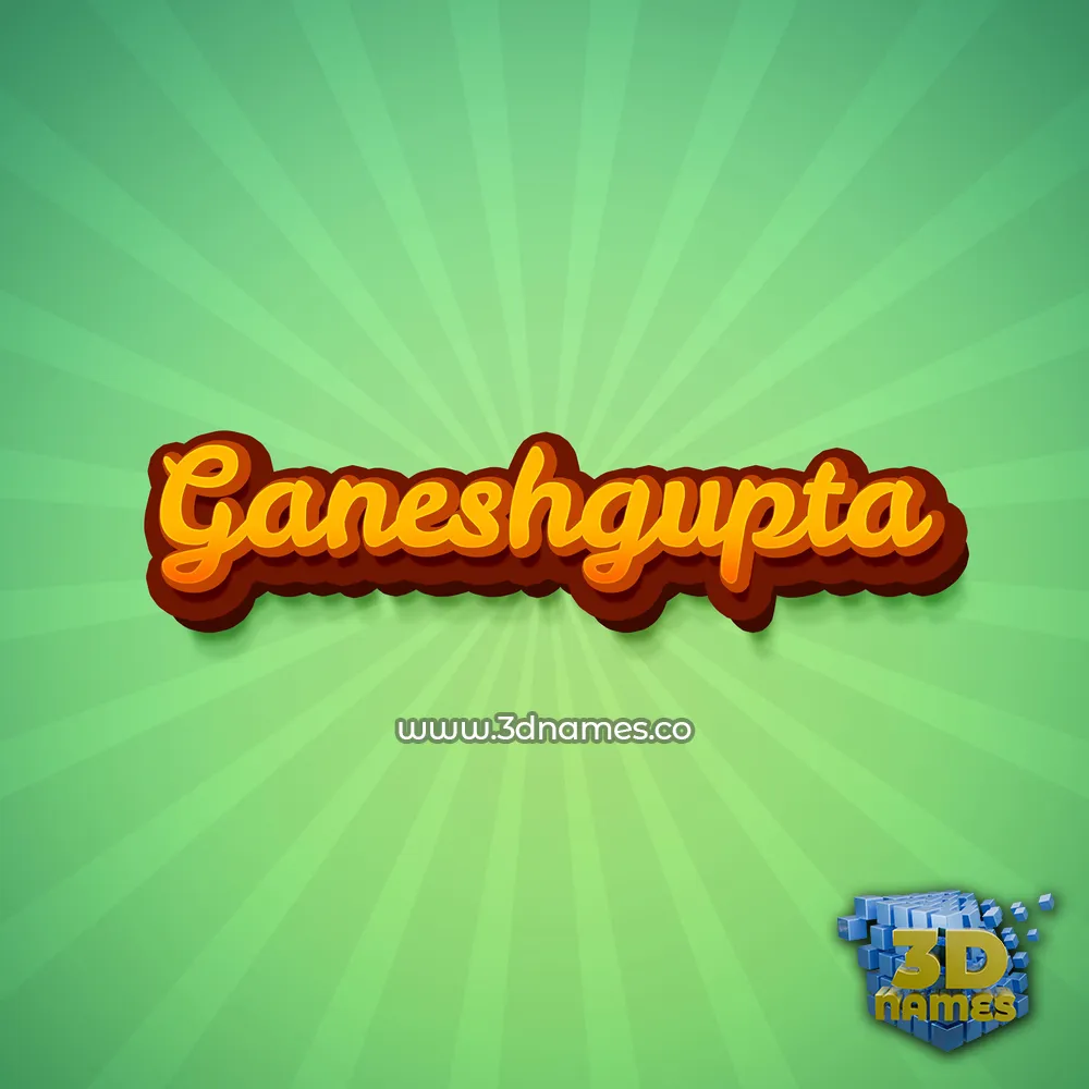 ganeshgupta in Green Rays style - 3D name wallpaper