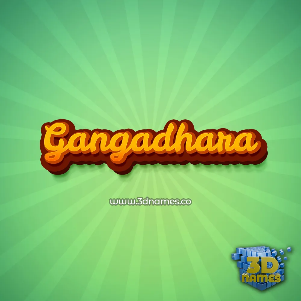 gangadhara in Green Rays style - 3D name wallpaper
