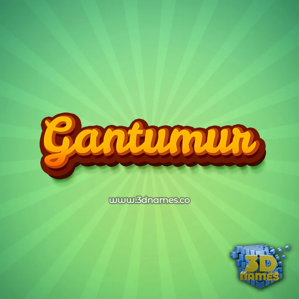 gantumur in Green Rays style - 3D name wallpaper