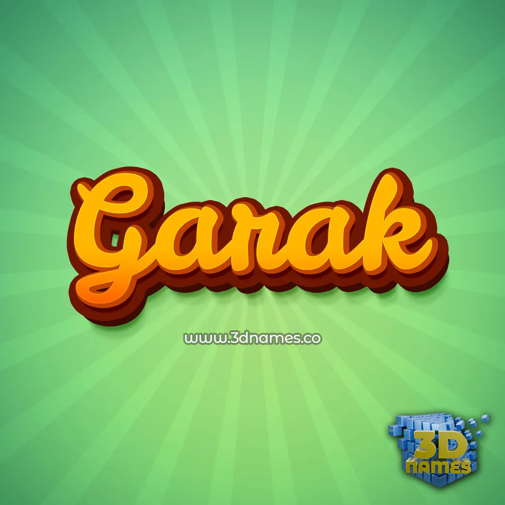 garak in Green Rays style - 3D name wallpaper
