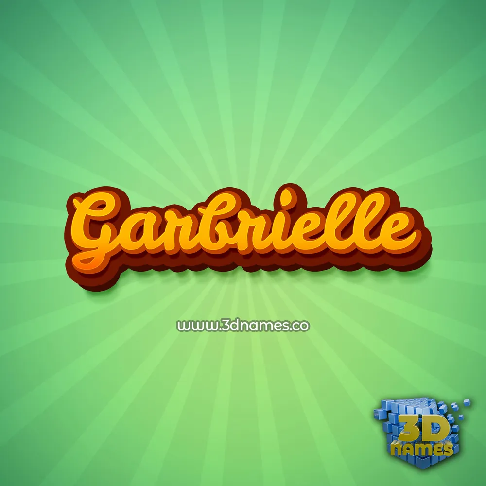garbrielle in Green Rays style - 3D name wallpaper