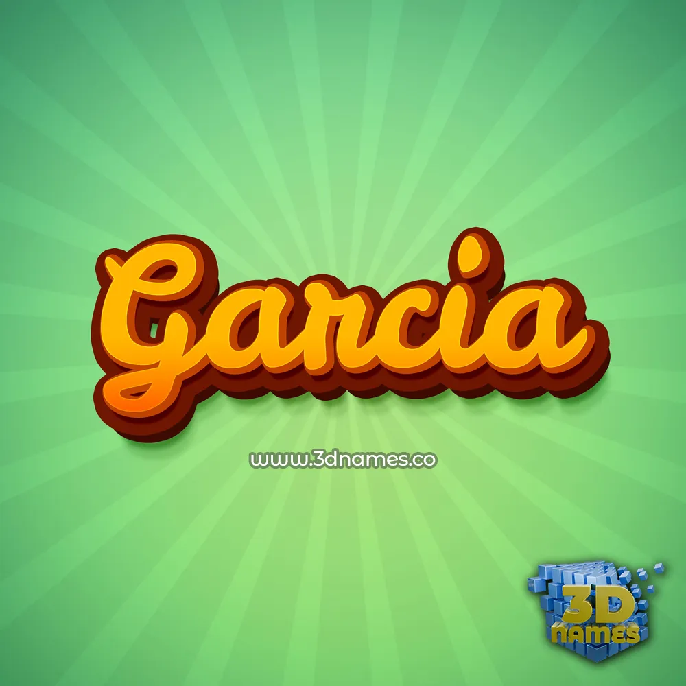 garcia in Green Rays style - 3D name wallpaper