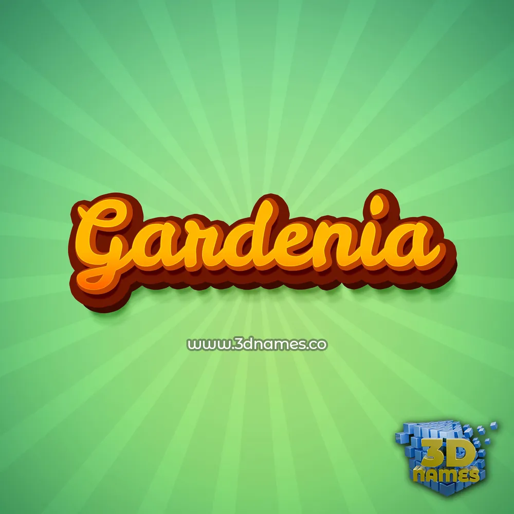 gardenia in Green Rays style - 3D name wallpaper