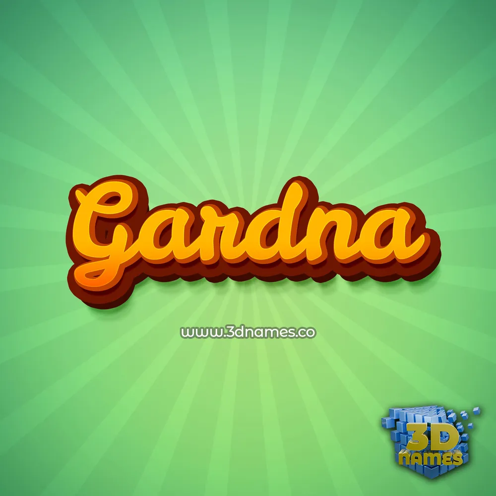 gardna in Green Rays style - 3D name wallpaper