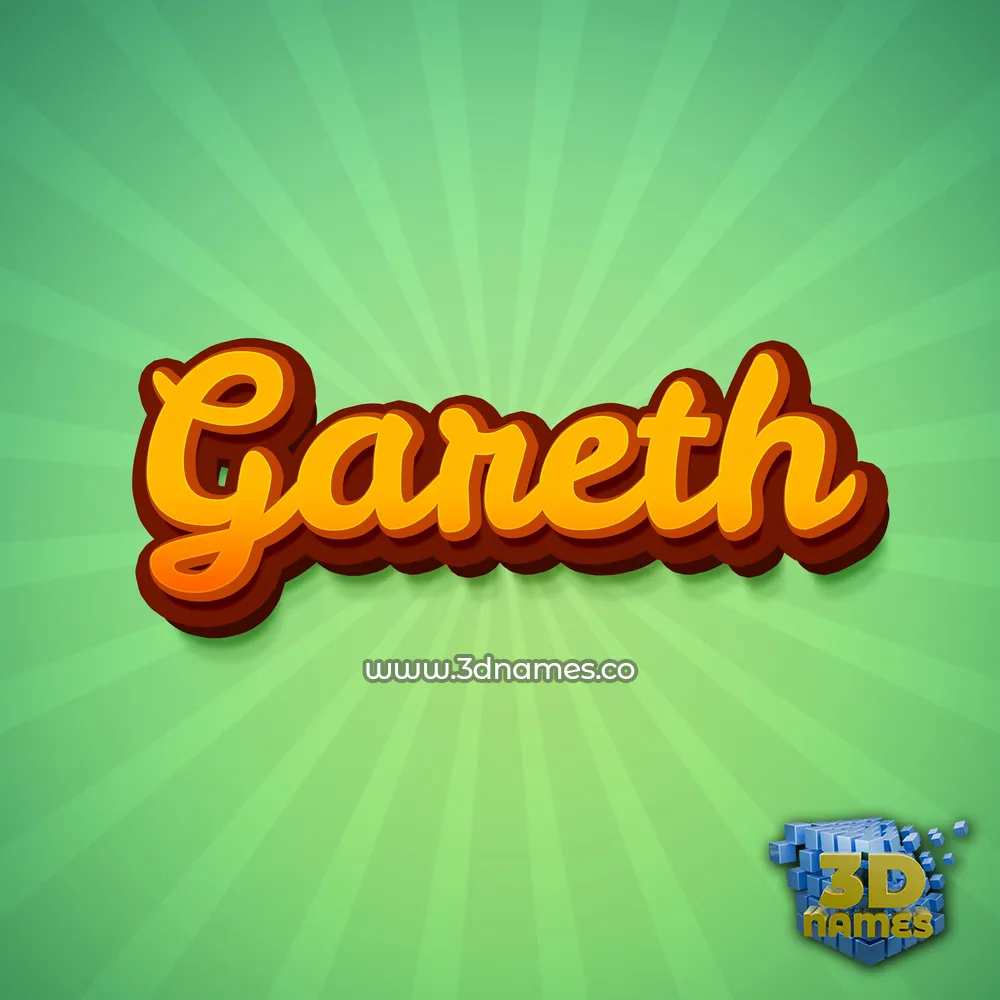 gareth in Green Rays style - 3D name wallpaper