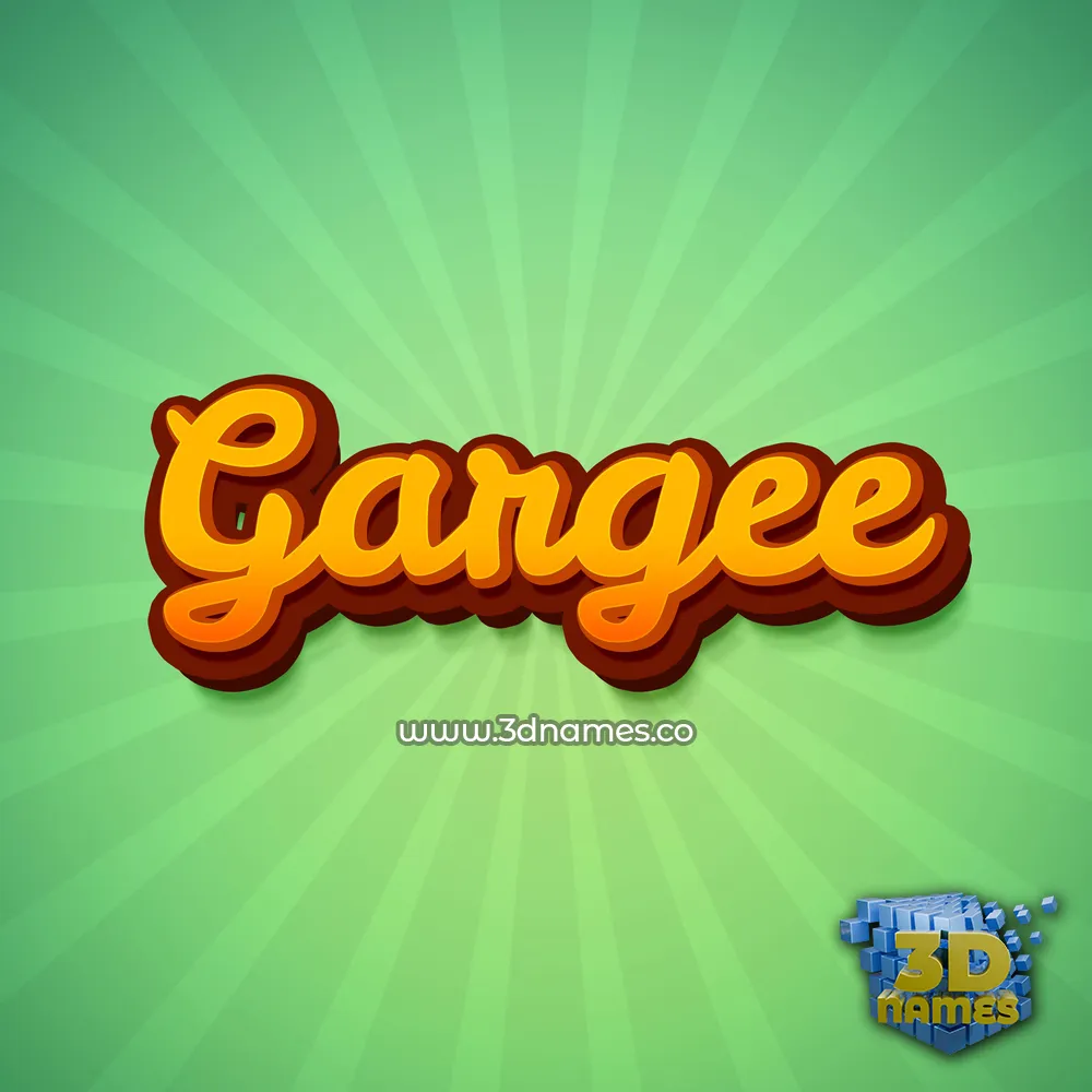 gargee in Green Rays style - 3D name wallpaper