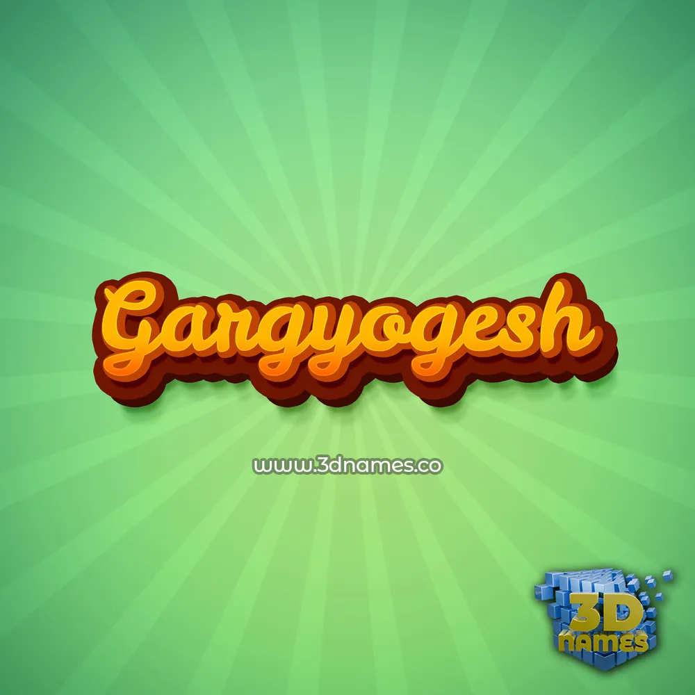 gargyogesh in Green Rays style - 3D name wallpaper