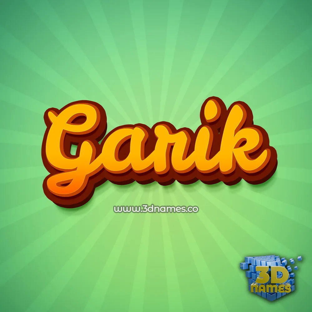 garik in Green Rays style - 3D name wallpaper