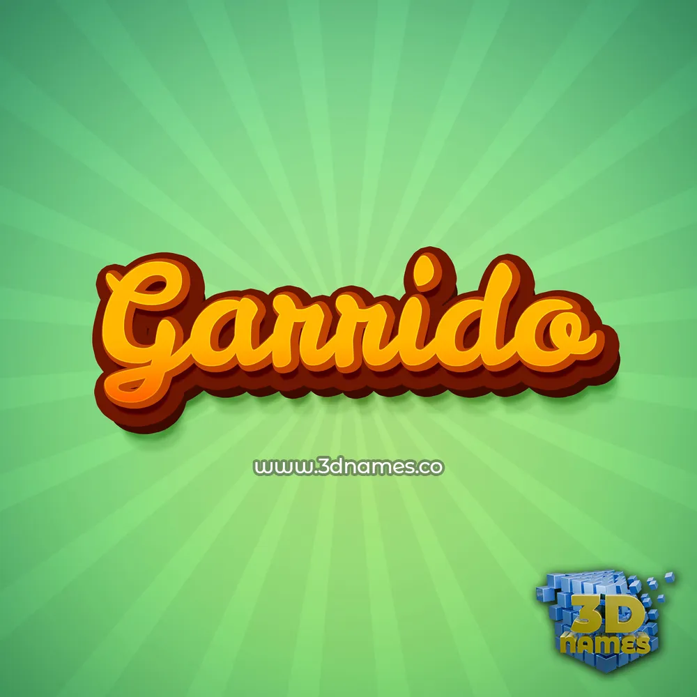 garrido in Green Rays style - 3D name wallpaper