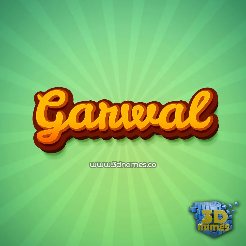 garwal in Green Rays style - 3D name wallpaper