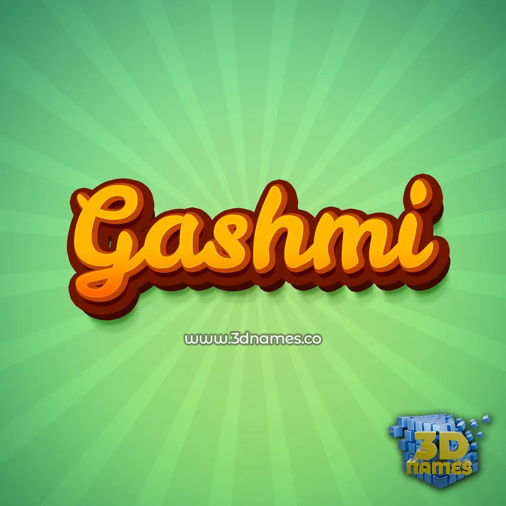 gashmi in Green Rays style - 3D name wallpaper