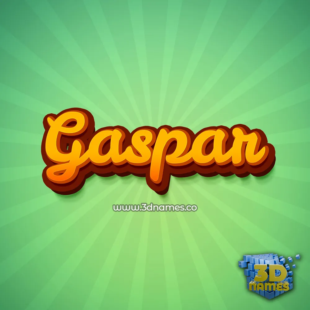 gaspar in Green Rays style - 3D name wallpaper