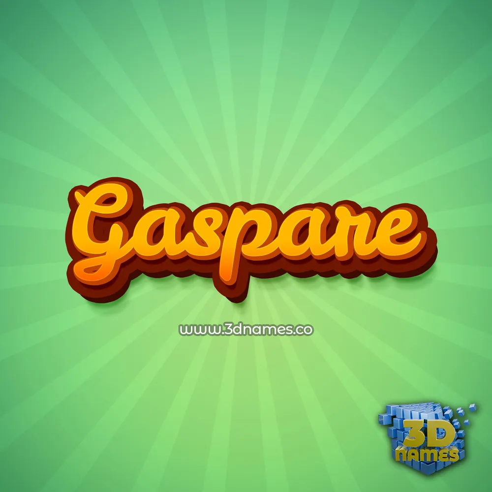 gaspare in Green Rays style - 3D name wallpaper