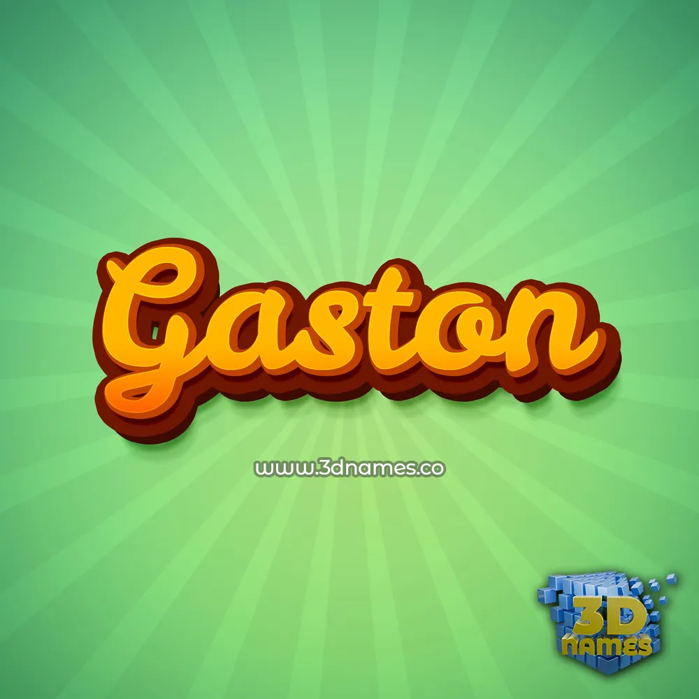 gaston in Green Rays style - 3D name wallpaper