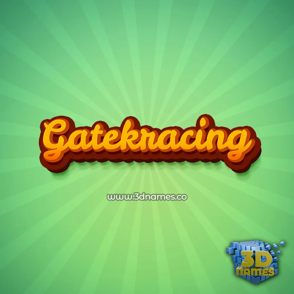 gatekracing in Green Rays style - 3D name wallpaper