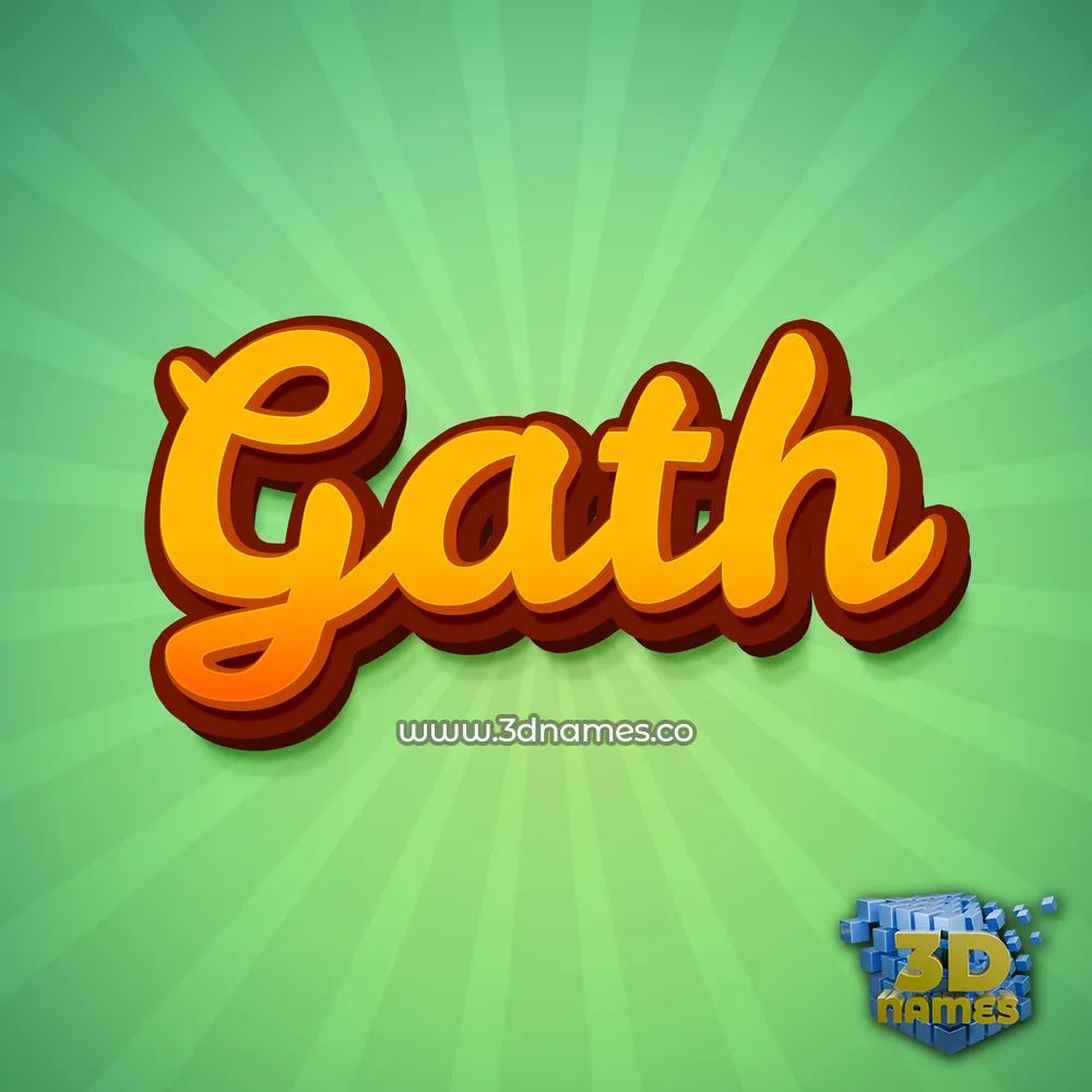 gath in Green Rays style - 3D name wallpaper