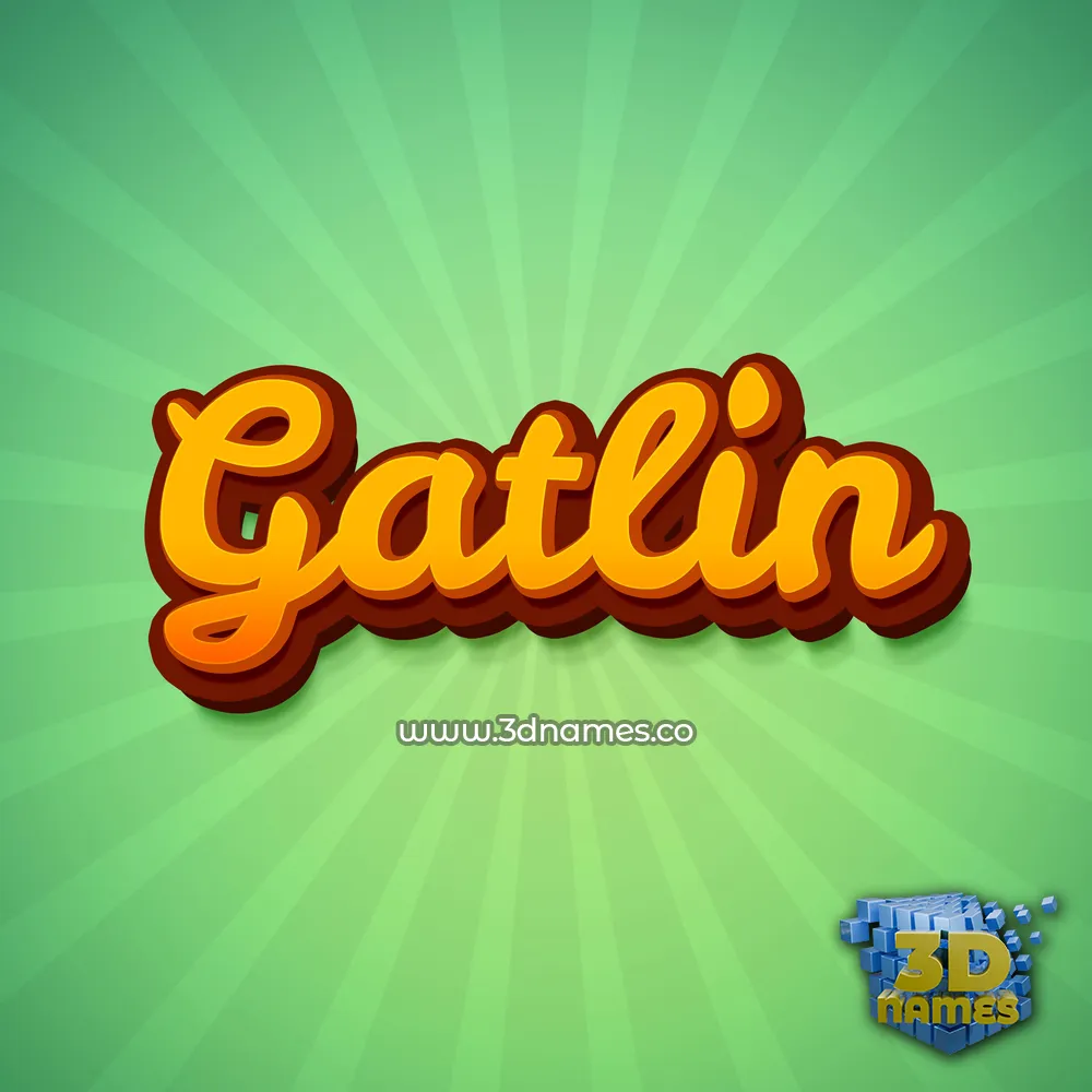 gatlin in Green Rays style - 3D name wallpaper