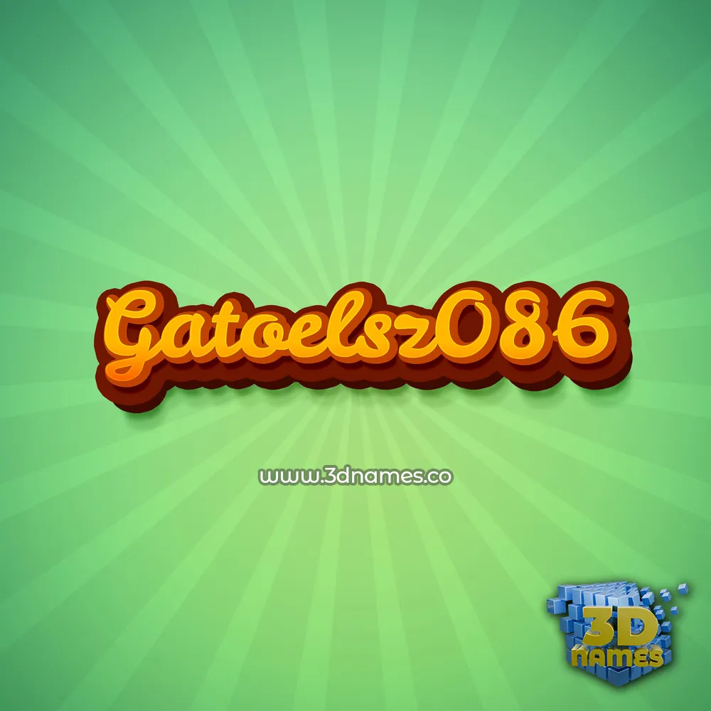 gatoelsz086 in Green Rays style - 3D name wallpaper