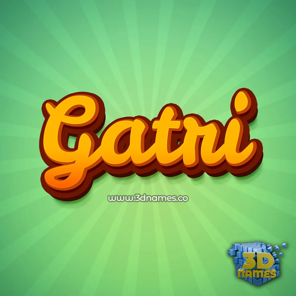 gatri in Green Rays style - 3D name wallpaper