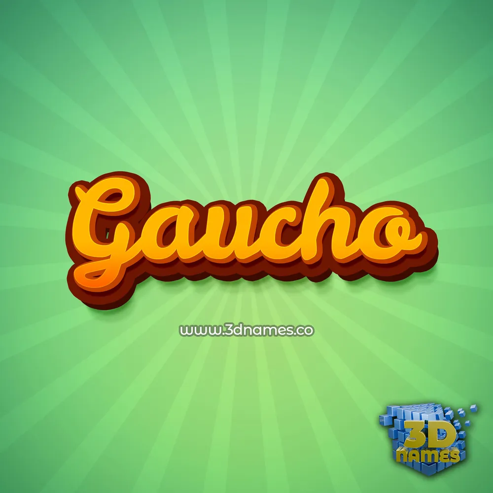 gaucho in Green Rays style - 3D name wallpaper