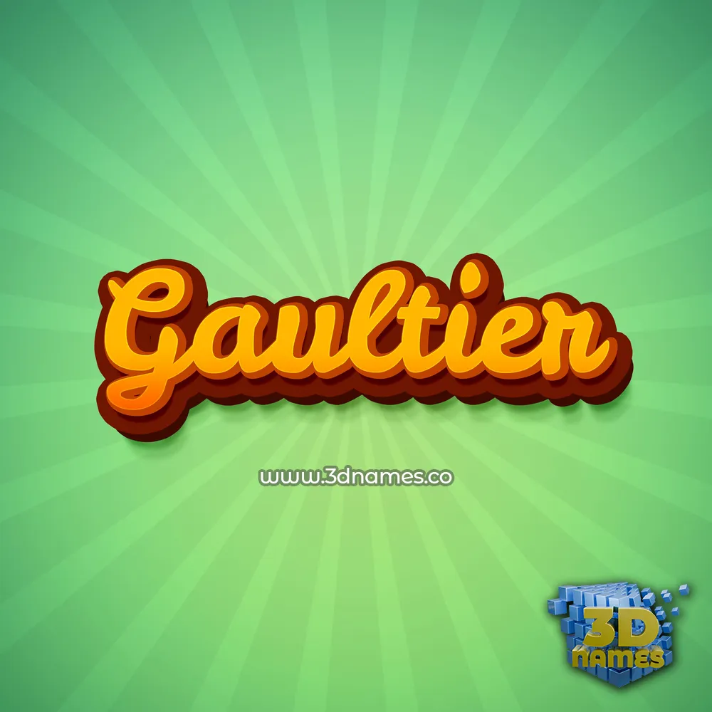 gaultier in Green Rays style - 3D name wallpaper