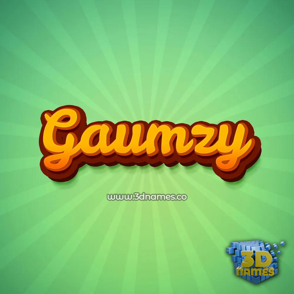 gaumzy in Green Rays style - 3D name wallpaper
