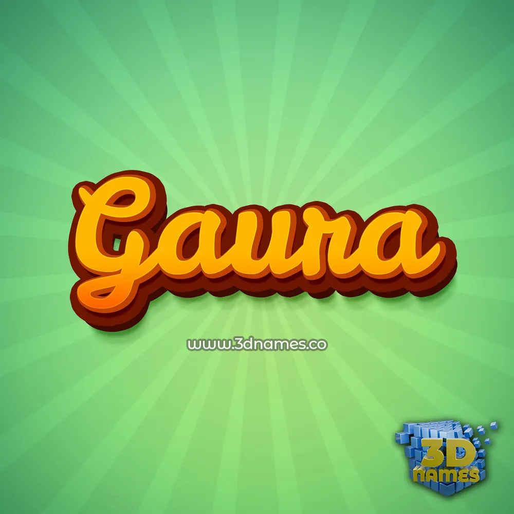 gaura in Green Rays style - 3D name wallpaper