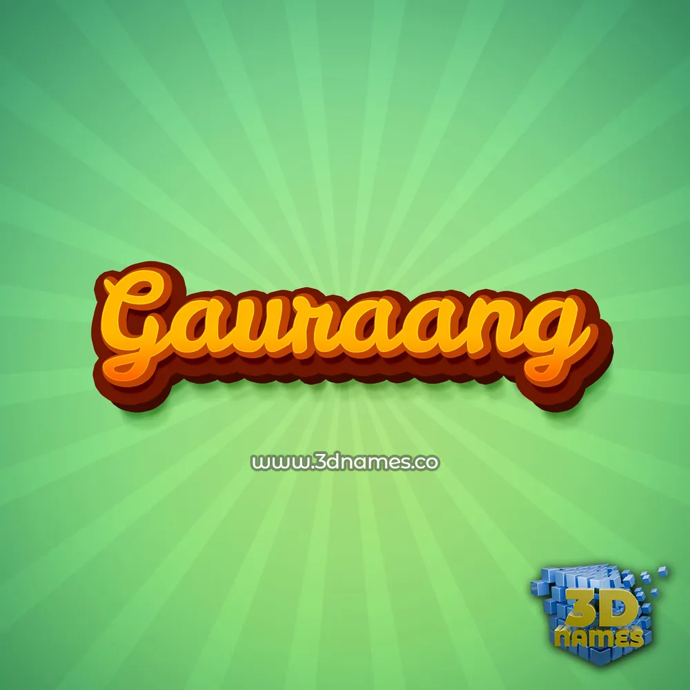 gauraang in Green Rays style - 3D name wallpaper