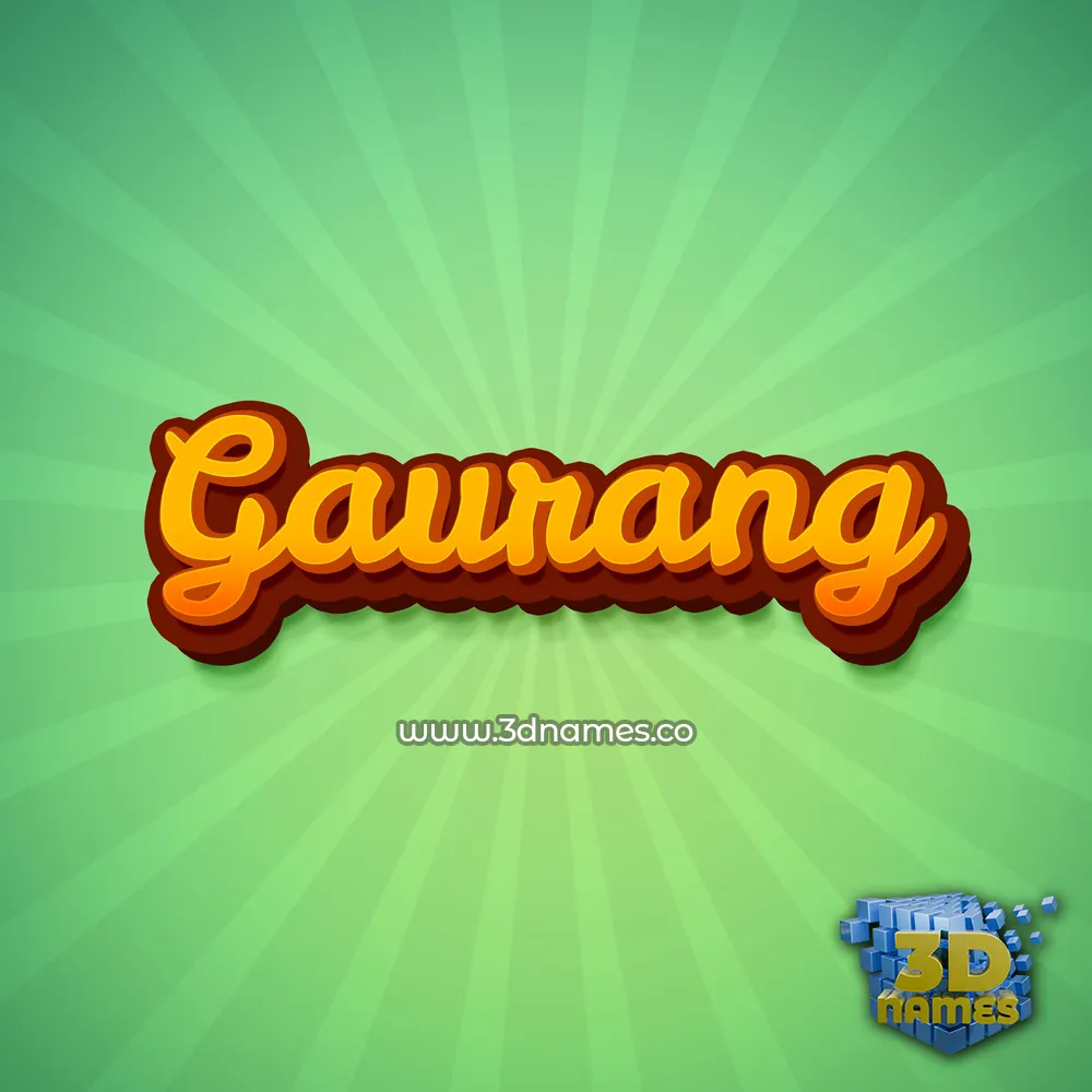 gaurang in Green Rays style - 3D name wallpaper