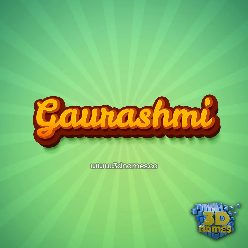 gaurashmi in Green Rays style - 3D name wallpaper