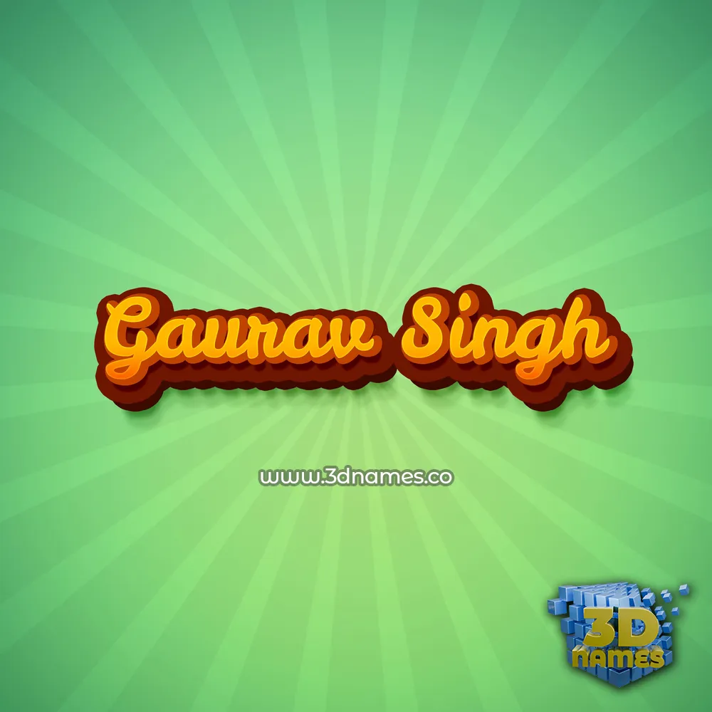 gaurav singh in Green Rays style - 3D name wallpaper