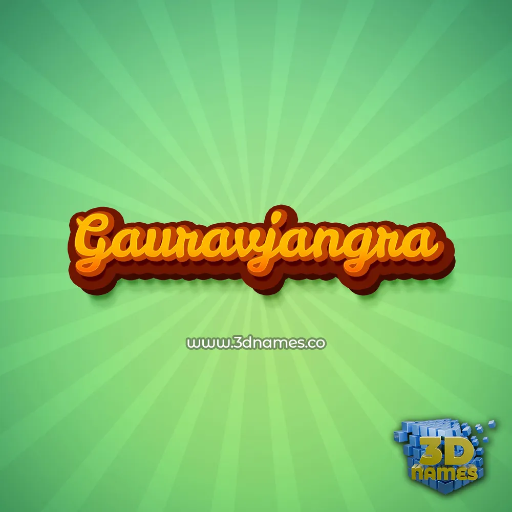 gauravjangra in Green Rays style - 3D name wallpaper