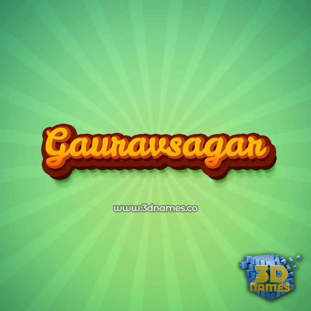 gauravsagar in Green Rays style - 3D name wallpaper