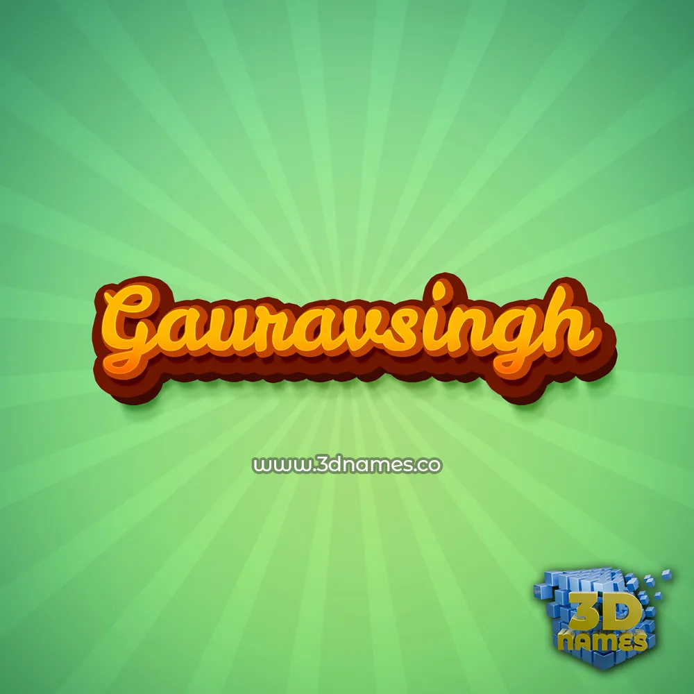 gauravsingh in Green Rays style - 3D name wallpaper