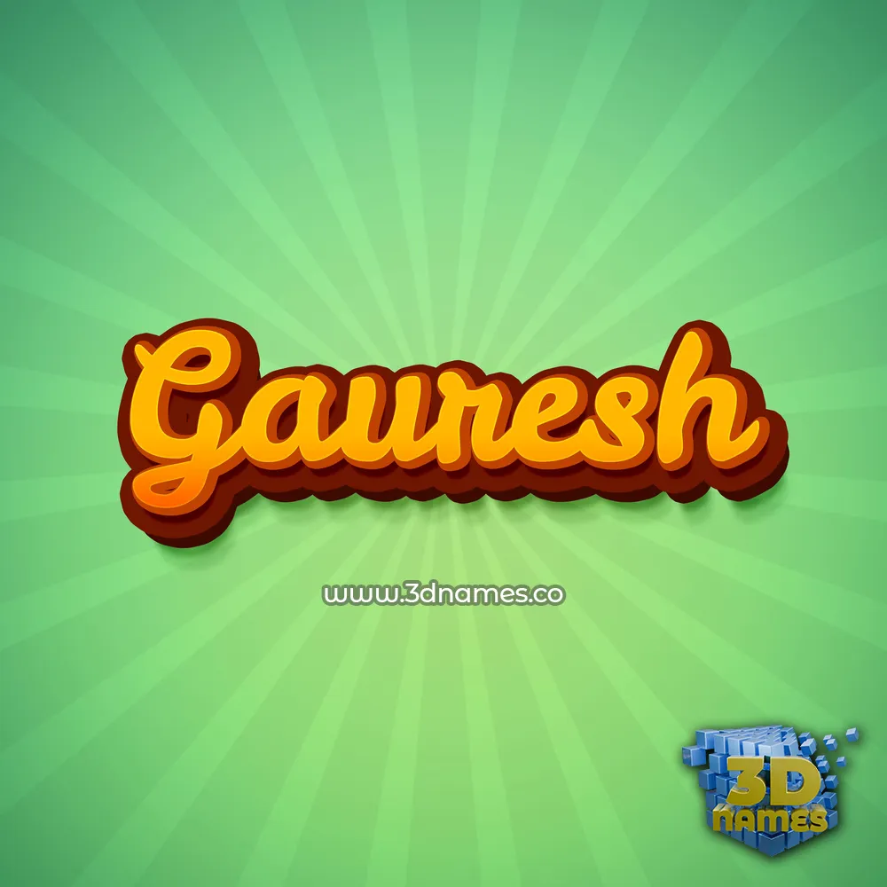 gauresh in Green Rays style - 3D name wallpaper