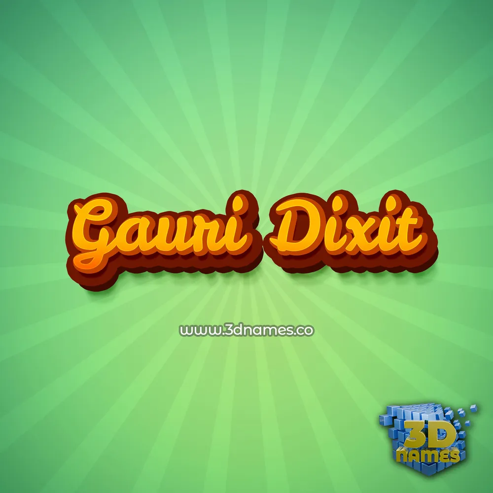 gauri dixit in Green Rays style - 3D name wallpaper