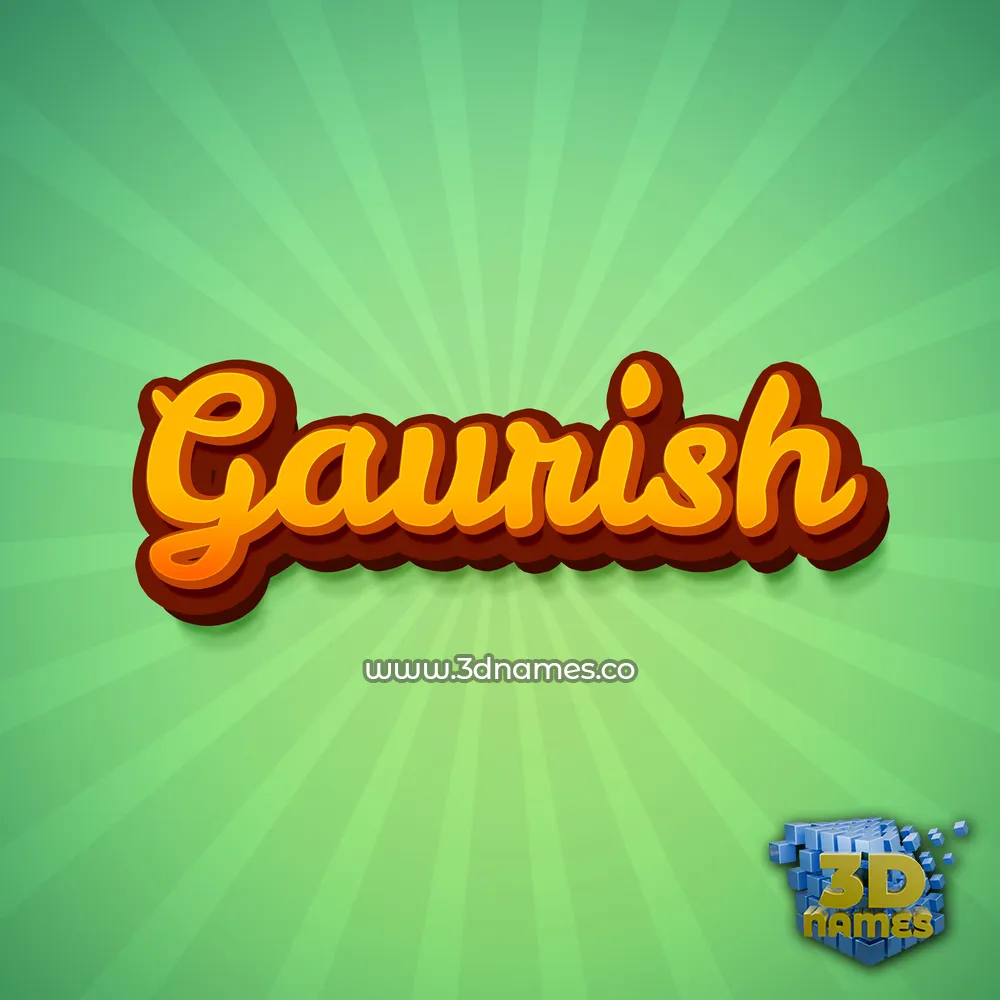 gaurish in Green Rays style - 3D name wallpaper