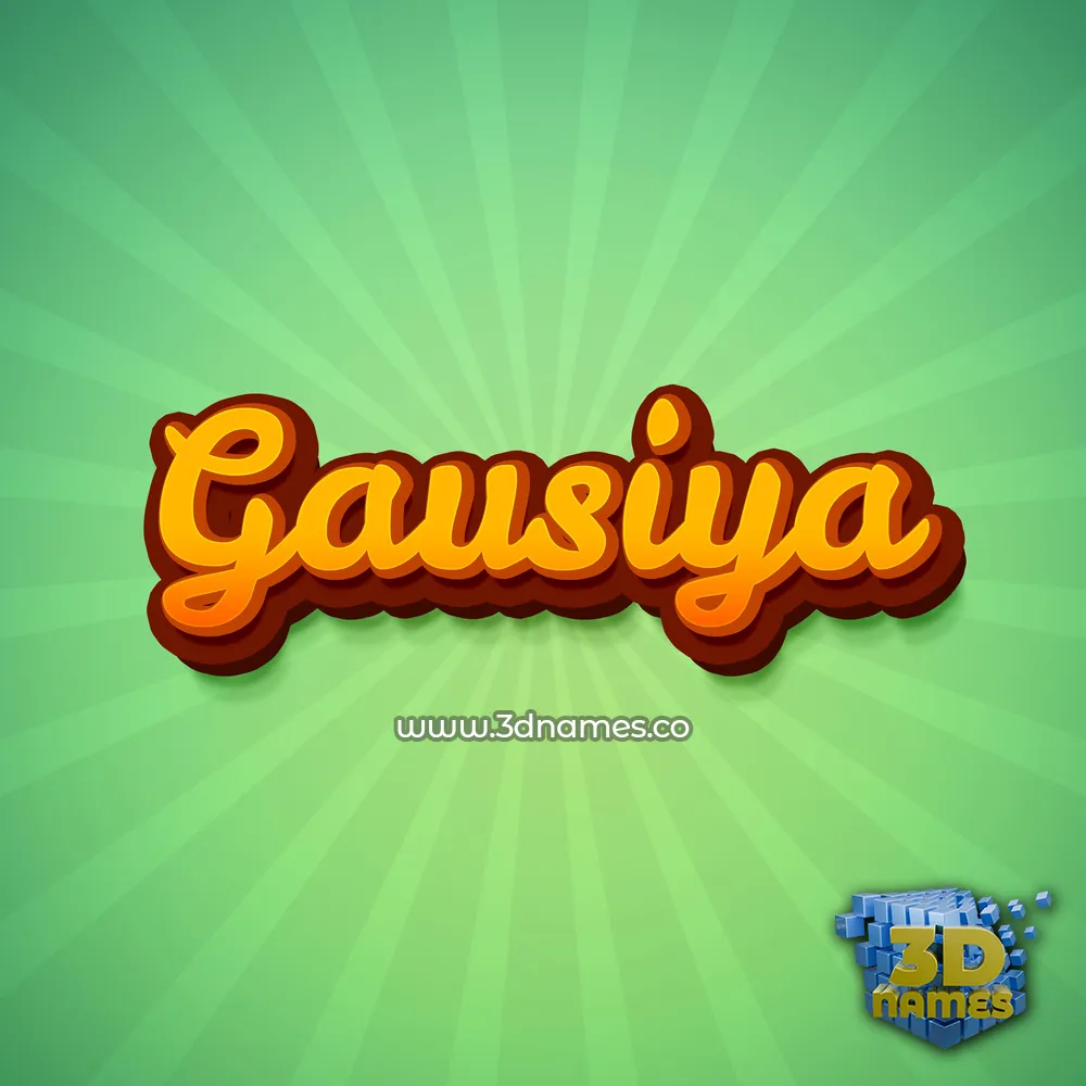 gausiya in Green Rays style - 3D name wallpaper