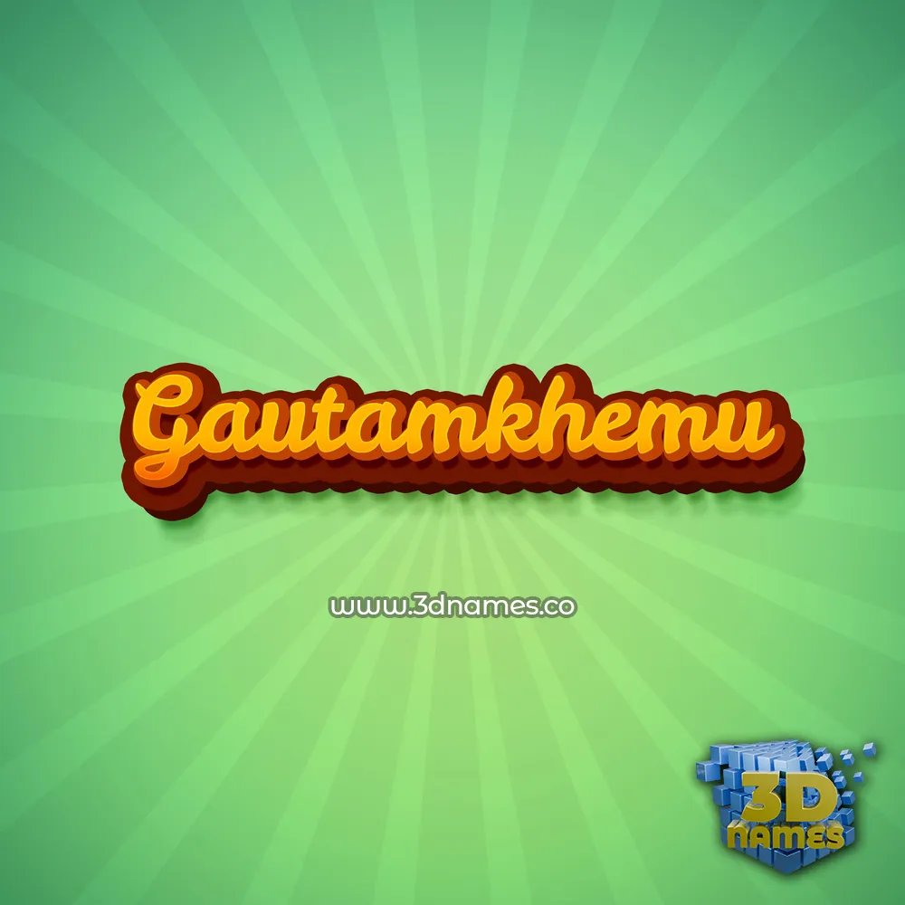 gautamkhemu in Green Rays style - 3D name wallpaper
