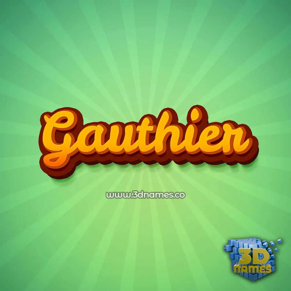 gauthier in Green Rays style - 3D name wallpaper