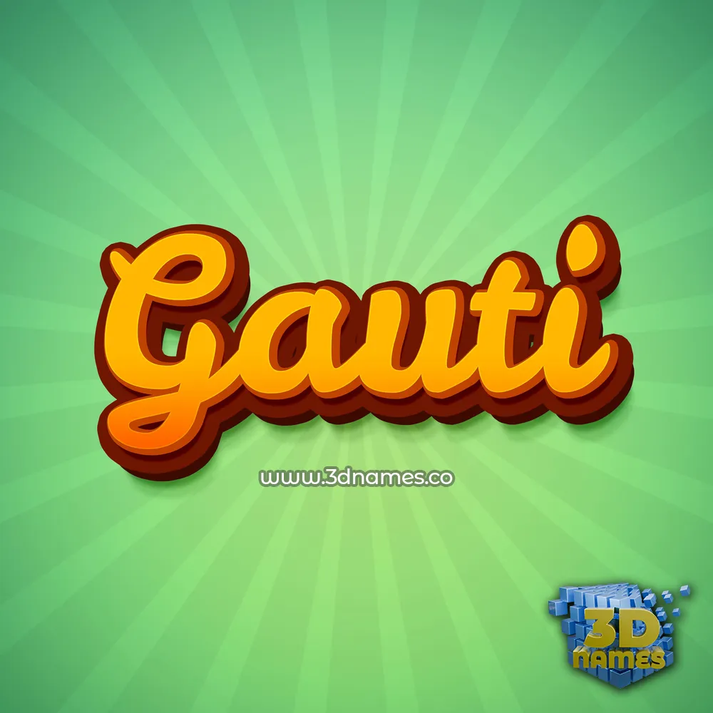 gauti in Green Rays style - 3D name wallpaper
