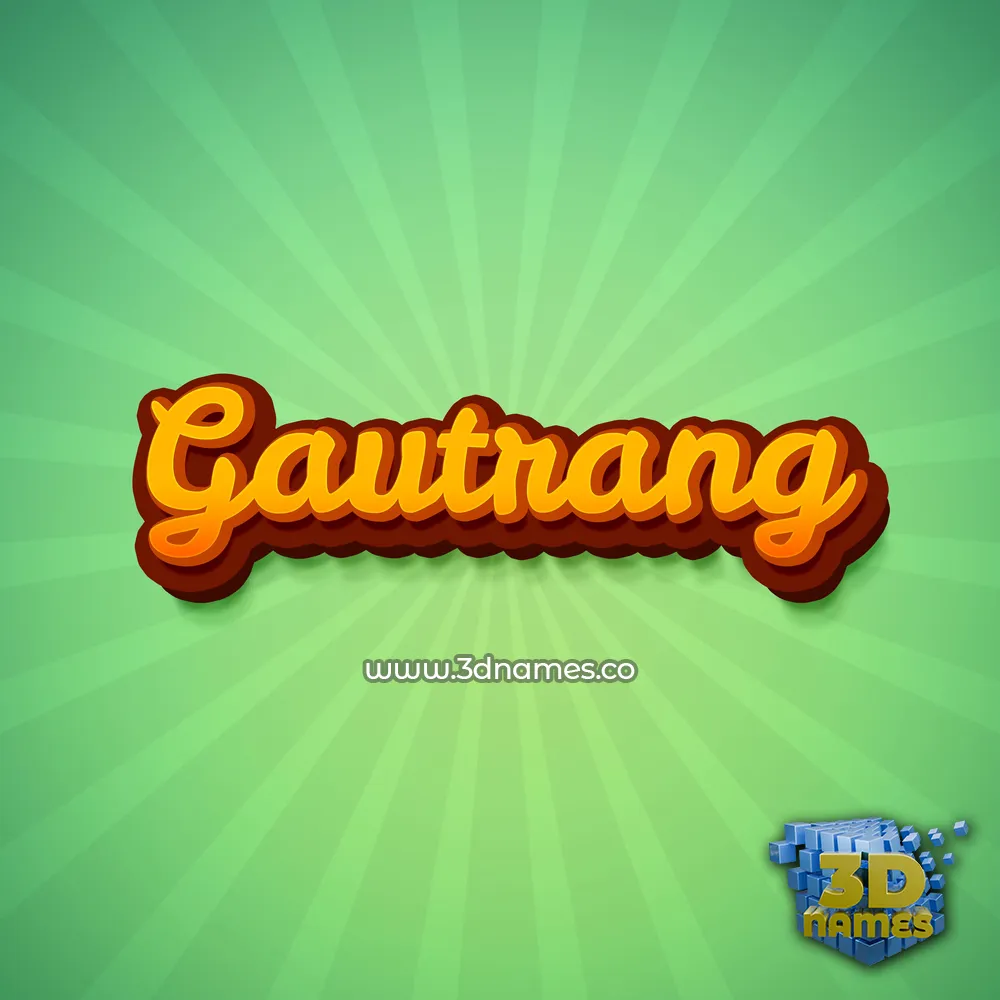 gautrang in Green Rays style - 3D name wallpaper