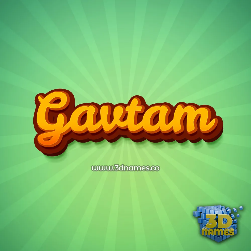 gavtam in Green Rays style - 3D name wallpaper