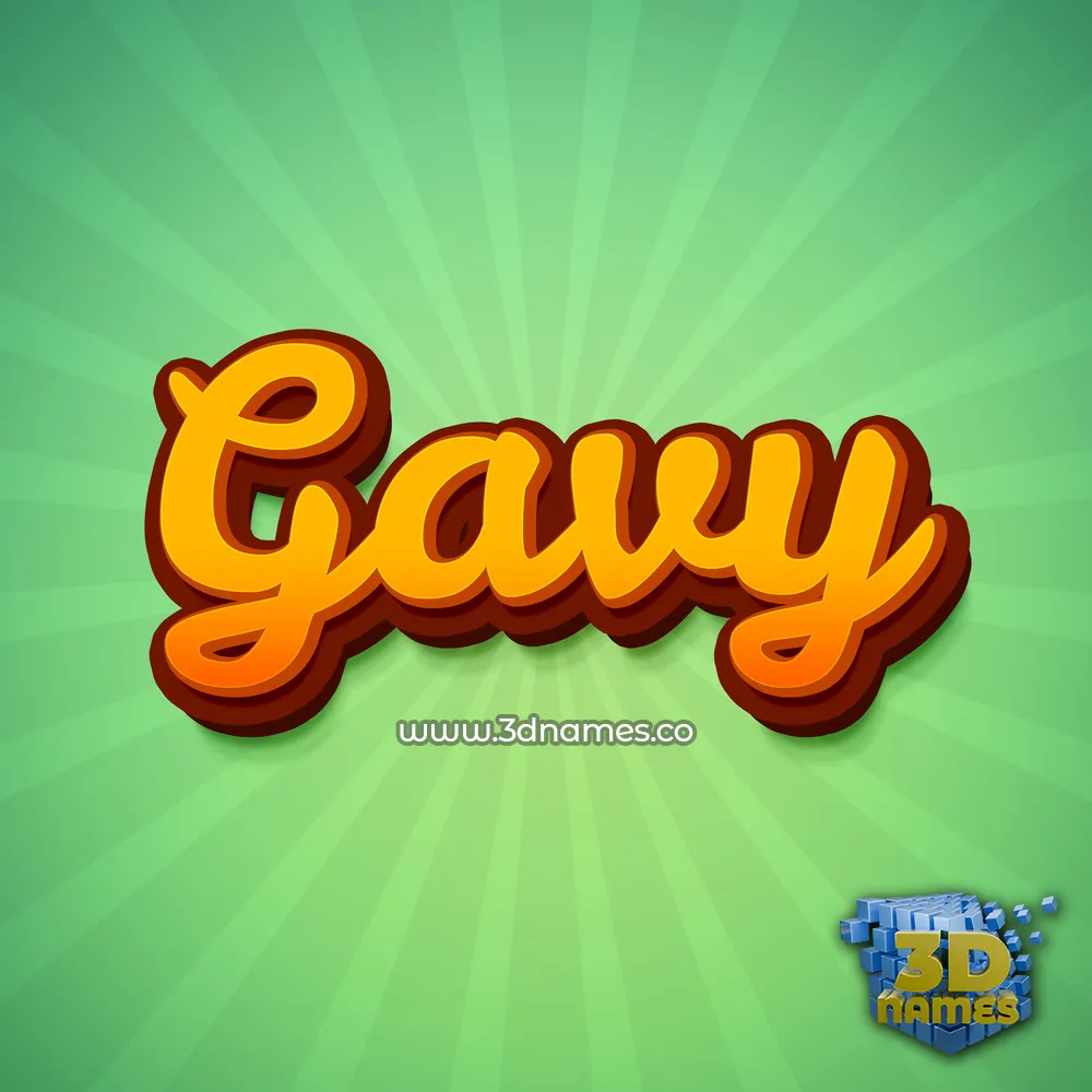 gavy in Green Rays style - 3D name wallpaper