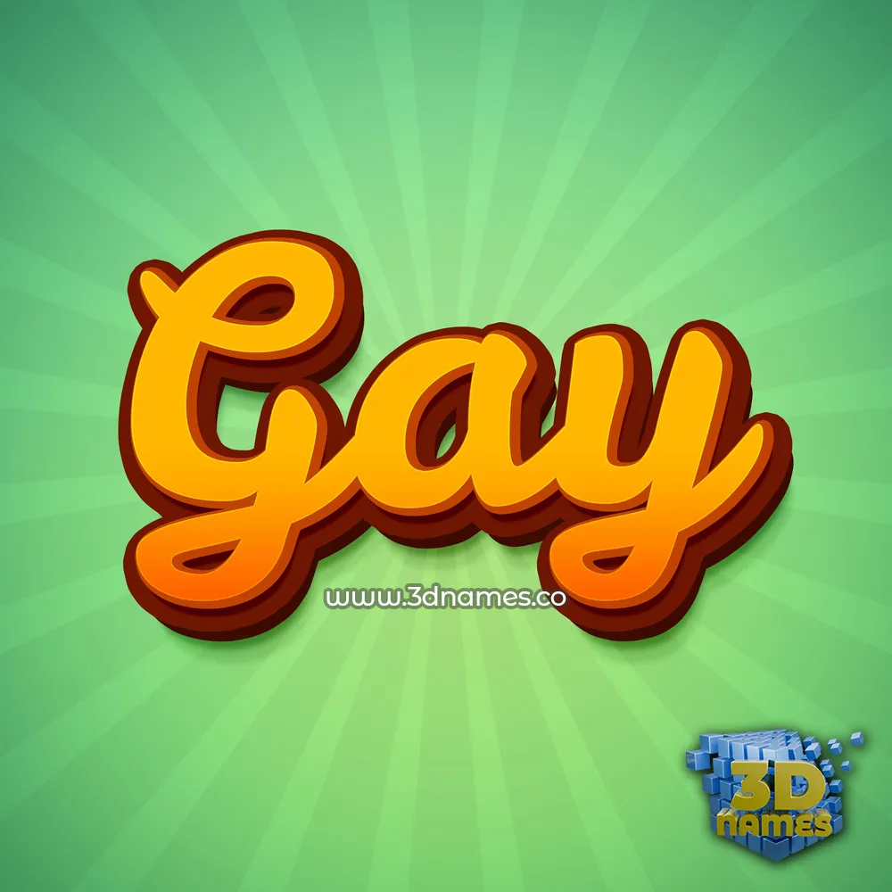 gay in Green Rays style - 3D name wallpaper