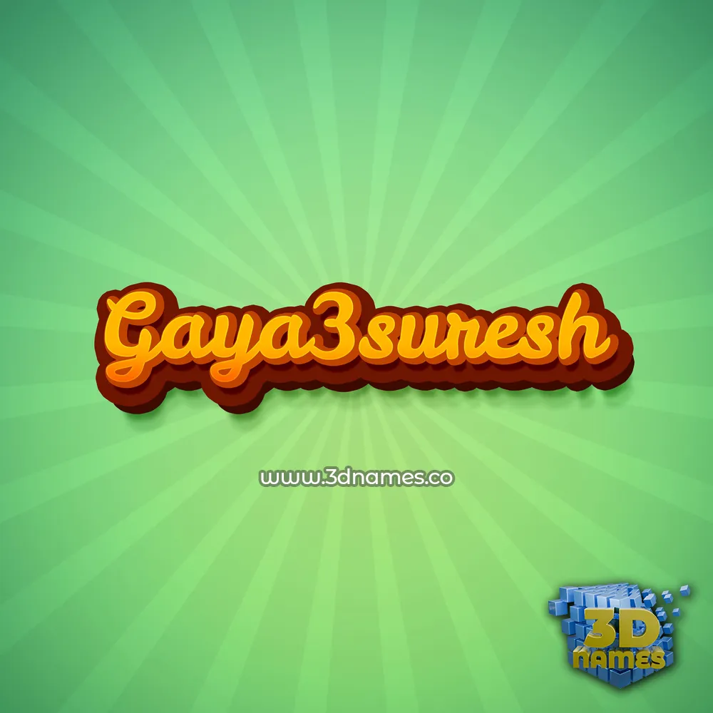 gaya3suresh in Green Rays style - 3D name wallpaper