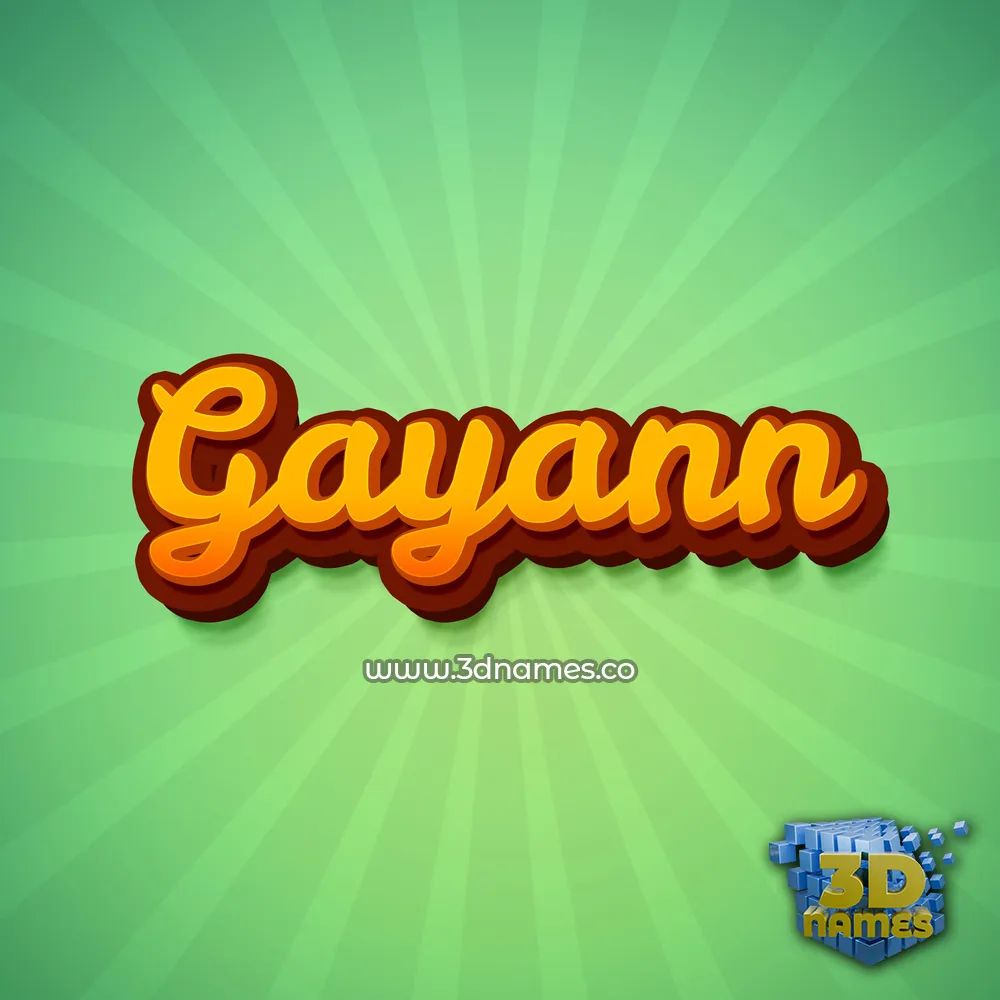 gayann in Green Rays style - 3D name wallpaper