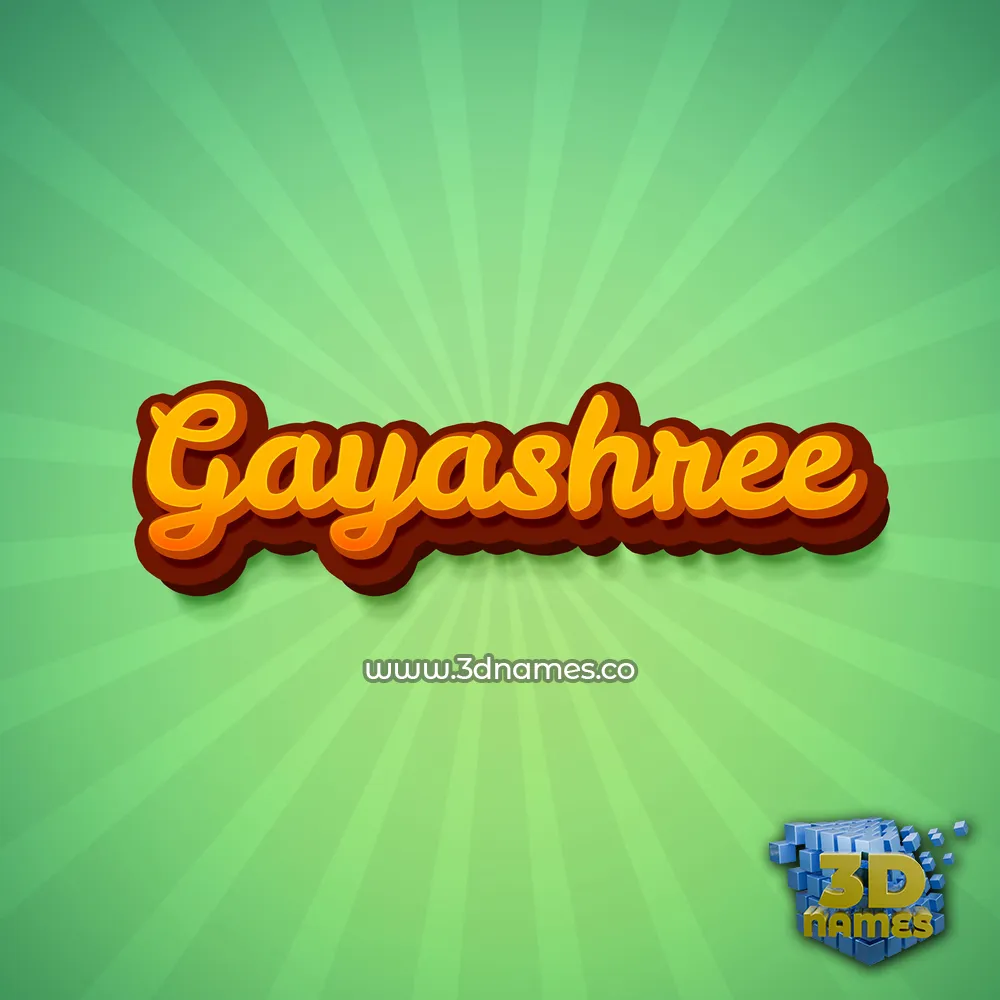 gayashree in Green Rays style - 3D name wallpaper