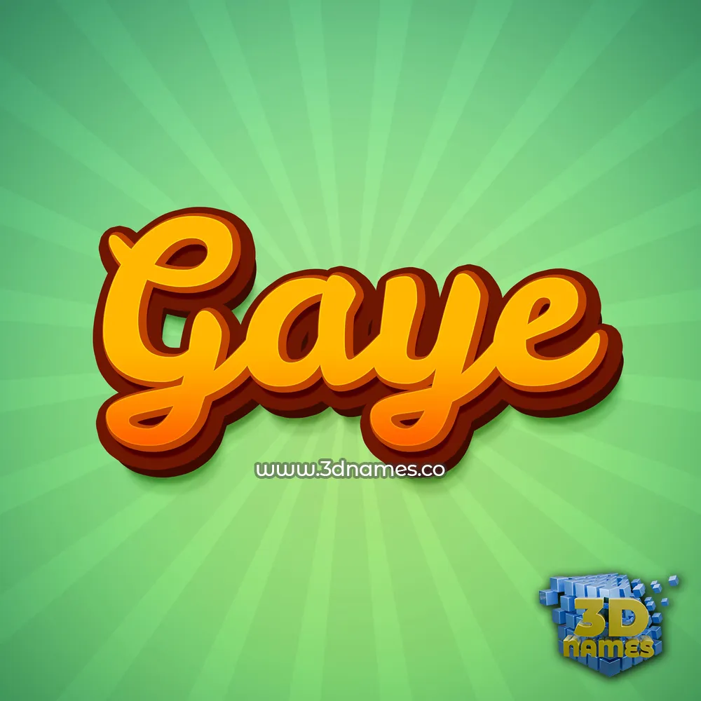gaye in Green Rays style - 3D name wallpaper