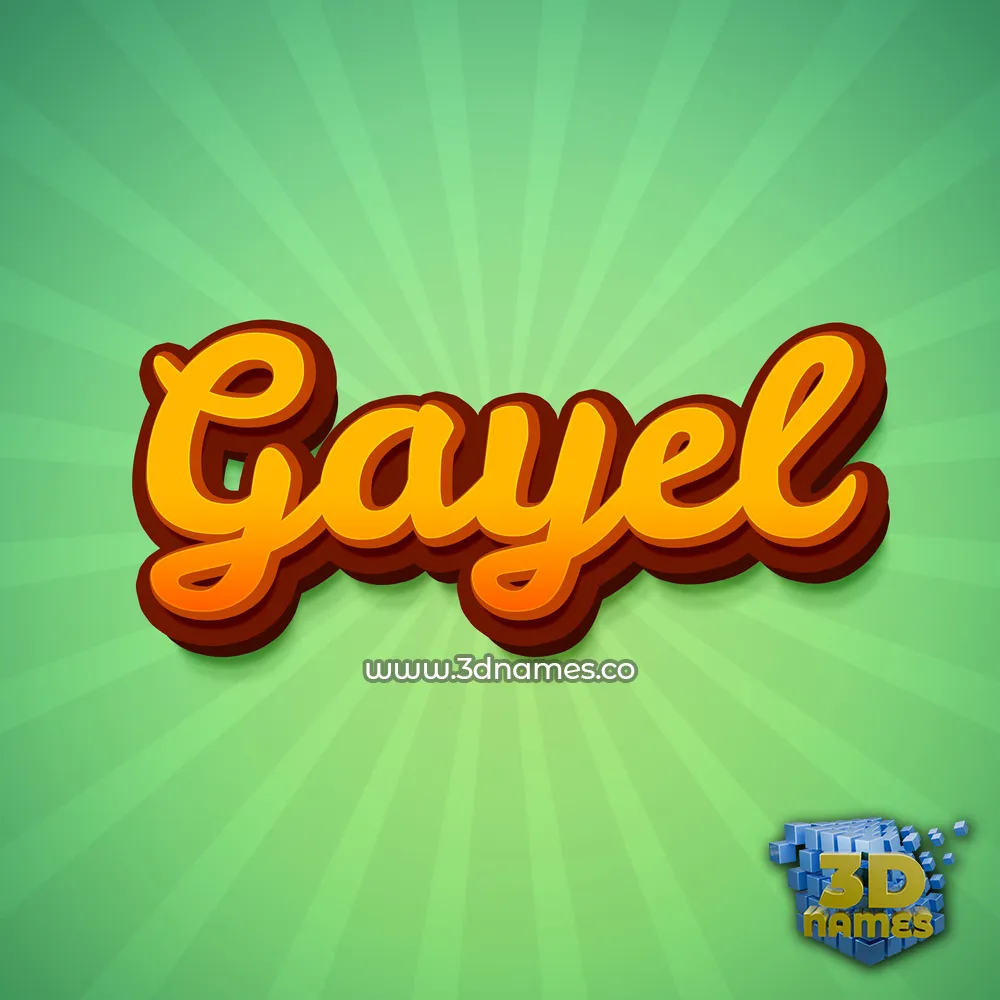 gayel in Green Rays style - 3D name wallpaper